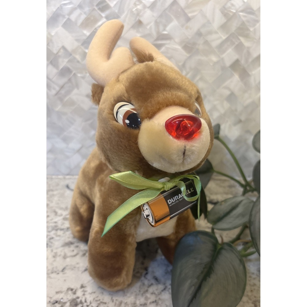 VTG Applause Duracell Rudolph the Red Nose Reindeer Plush Deer Christmas *READ